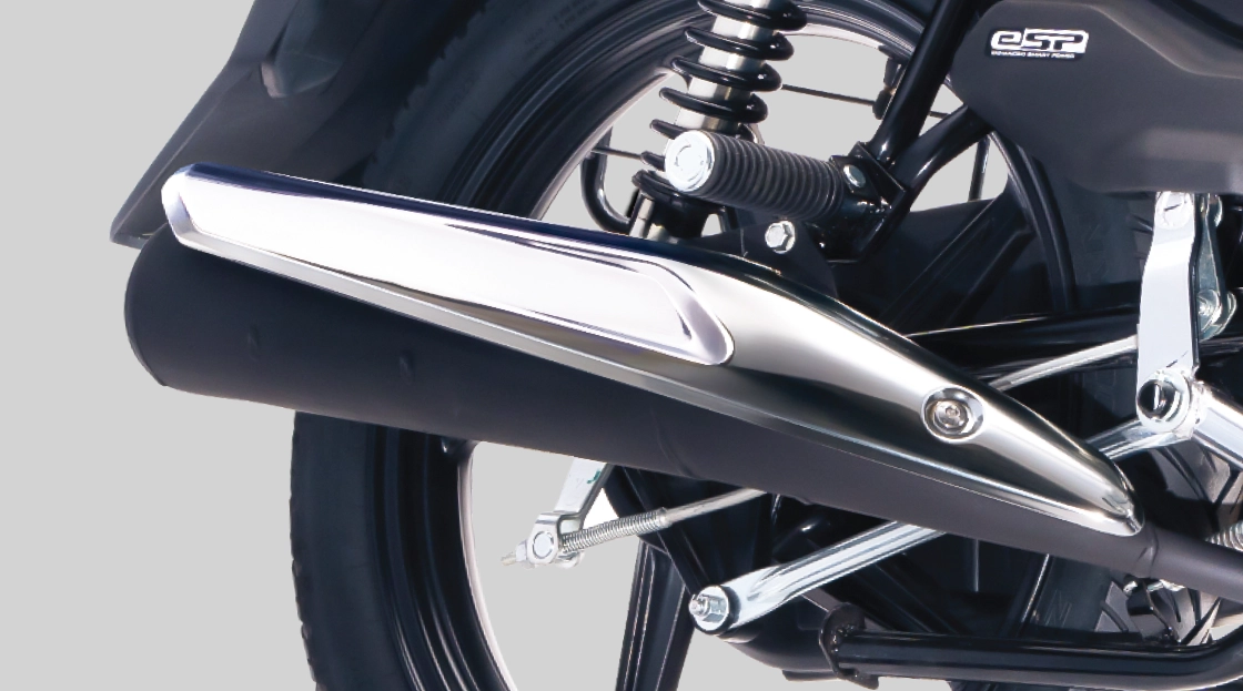 Chrome finish muffler cover